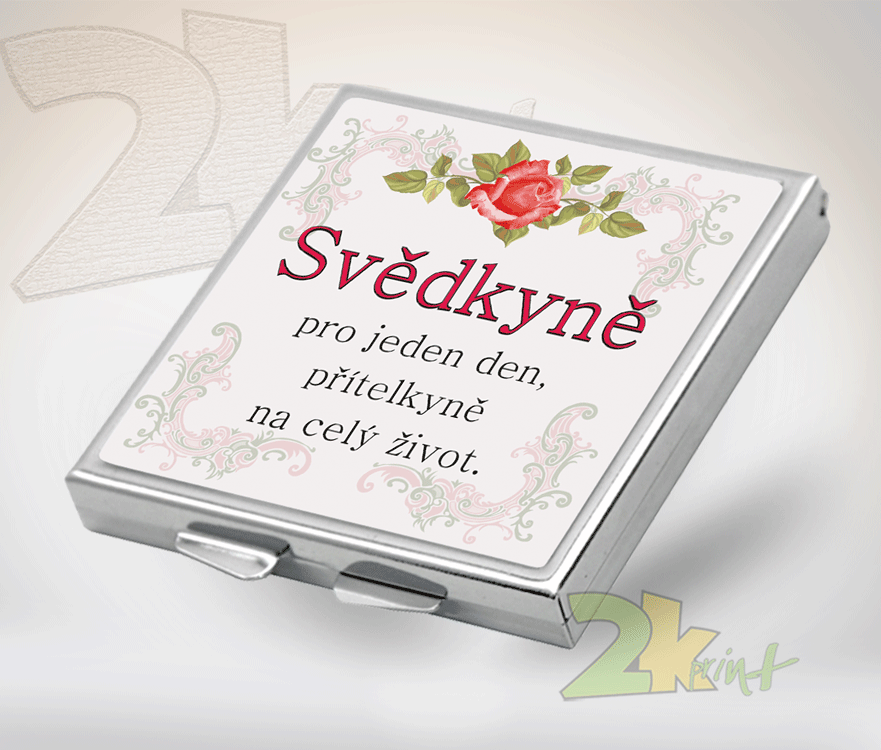Svatební zrcátko čtvercové