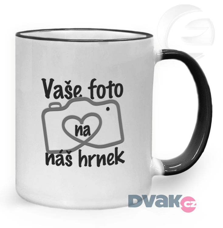 Hrnek bílo/černý s potiskem