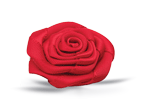 Saténová růže průměr  3 cm